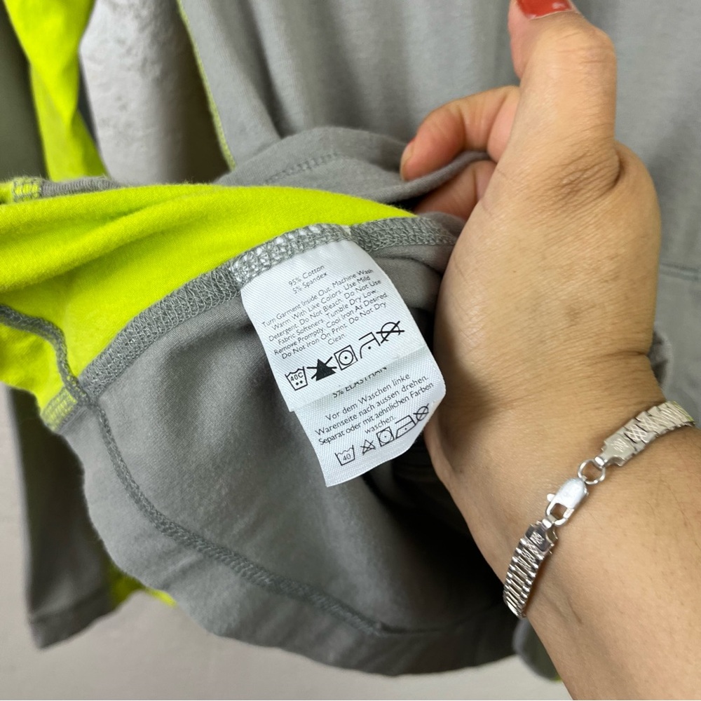 Eddie Bauer active Free Dry Men Hoddie Full Zip Sweater Size L  Color Gray/Green - Picture 7 of 11